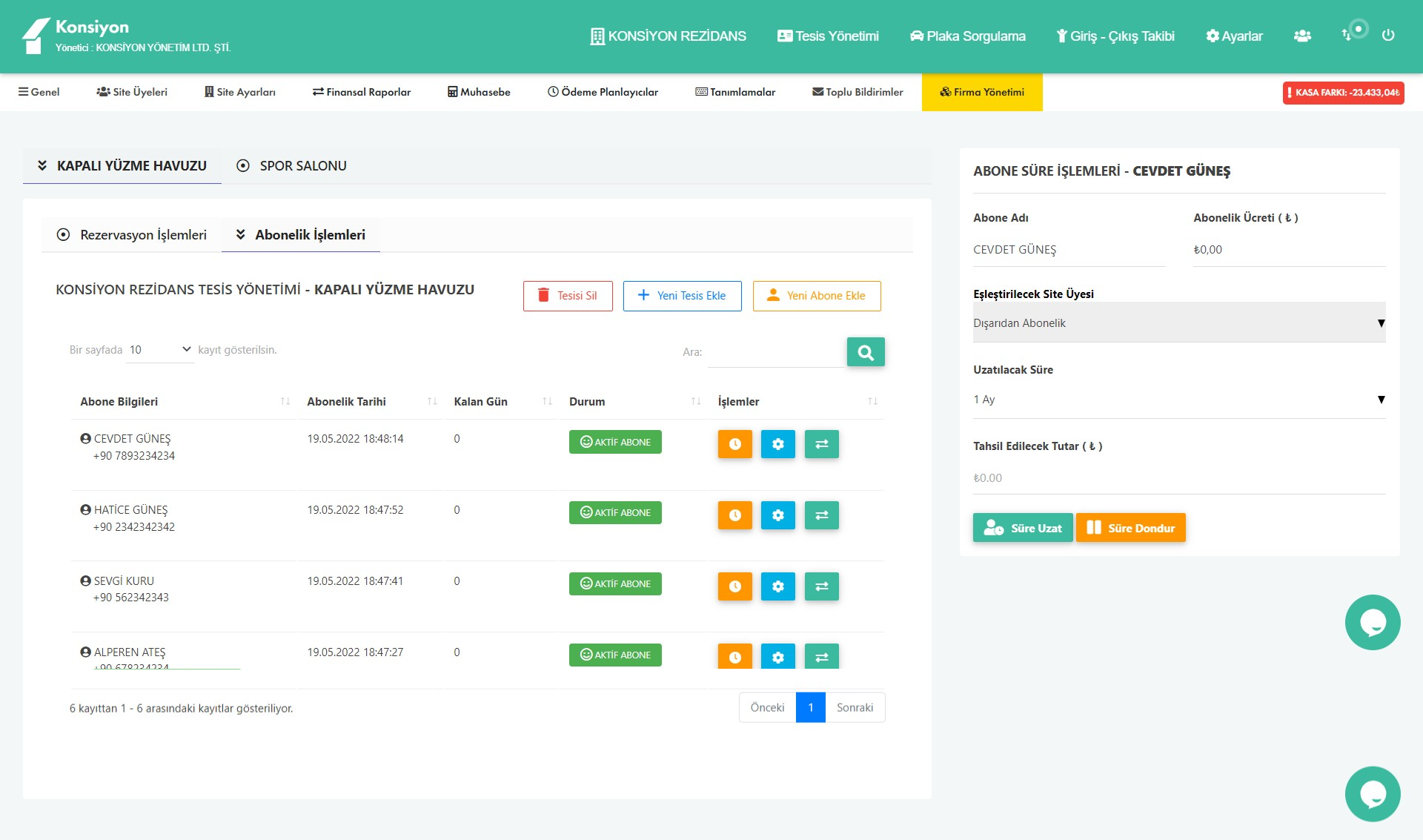 Ücretsiz Giriş Çıkış Yönetimi